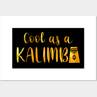 Cool as a Kalimba w graphic (golden) Posters and Art